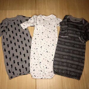 Yoga Sprout Infant Celestial 3 Piece Sleeping Gown 0-6 Months